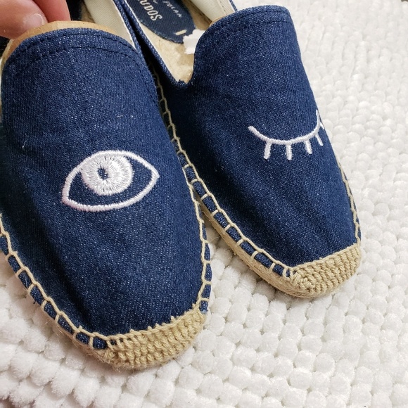 Jason Polan for Soludos  Navy Wink Espadrilles - Picture 5 of 8